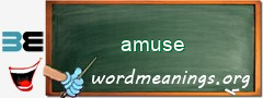 WordMeaning blackboard for amuse